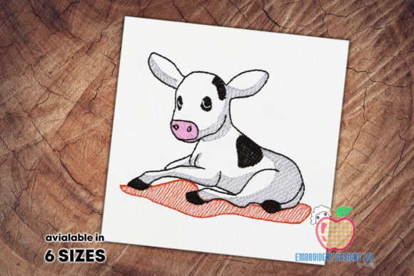 Cute Calf Laying on Ground: A Designer's Review