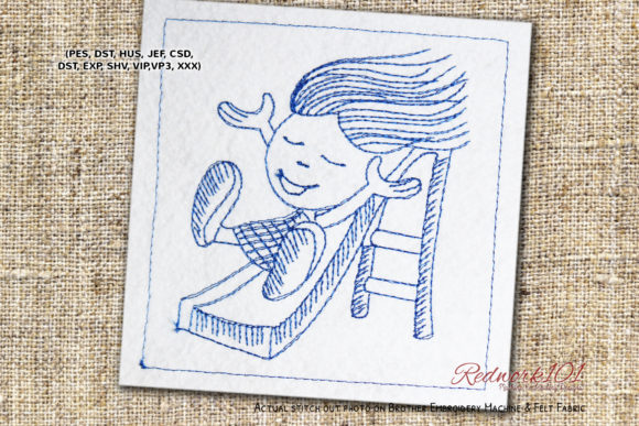 Girl Sliding Playground Redwork: A Craft Fair Seller’s Honest Review
