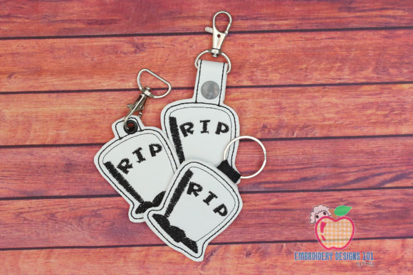 Halloween RIP Keyfob Keychain ITH Review for Handmade Gifts