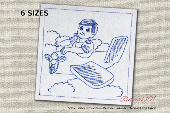 Pilot in Clouds Redwork – A Hands-On Embroidery Review